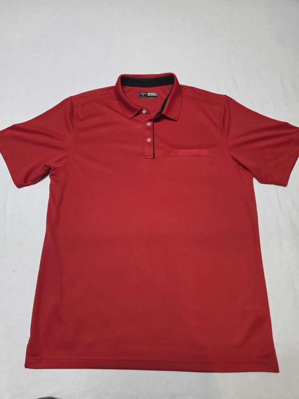 callaway opti dri Golf Polo Mens Size XL Red With Black Trim